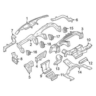 Ford OE - Instrument Panel - Ducts (W/O Flow-Through Console)