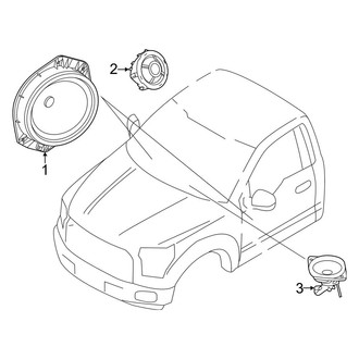 Ford OE - Instrument Panel - Sound System (Speakers), (Regular Cab)