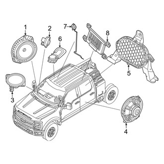 Ford OE - Instrument Panel - Sound System (Speakers), (Crew Cab)
