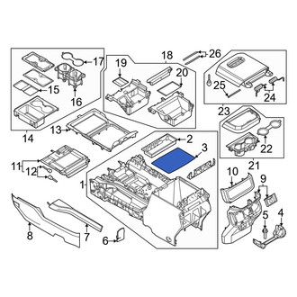 Ford OE - Rear Console Mat