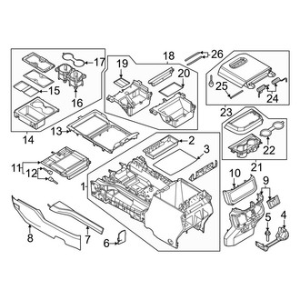 Ford OE - Front Console (With Flow-Through Console)