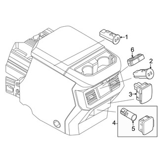 Ford OE - Front Console (Electrical Components, With Full Length), (Regular Cab / Crew Cab)