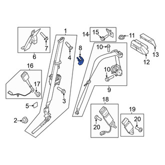 Ford OE - Front Seat Belt Anchor Plate Cover