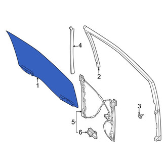 Ford OE - Rear Left Door Glass