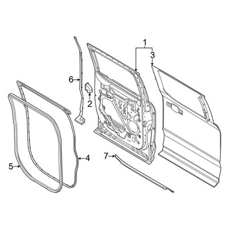 Ford OE - Rear Door - Door & Components (King Ranch / Lariat / Limited / Platinum / XL / XLT Crew Cab)