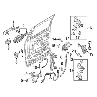 Ford OE - Rear Door - Lock & Hardware (Crew Cab)