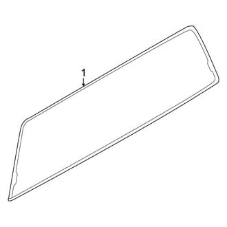 Ford OE - Back Glass - Glass (Stationary), (Regular Cab / Crew Cab)
