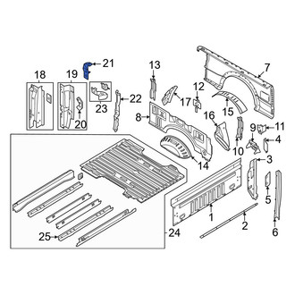 Ford OE - Rear Left Truck Bed Panel Reinforcement Bracket