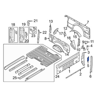 Ford OE - Lower Truck Bed Panel Reinforcement Bracket