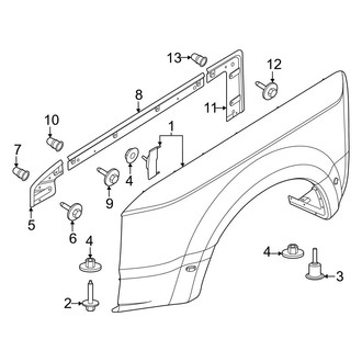 Ford OE - Pick Up Box - Fender Flare (Regular Cab / Crew Cab)