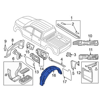 Ford OE - Rear Left Quarter Panel Splash Shield