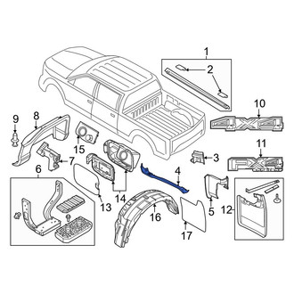 Ford OE - Rear Right Stone Deflector