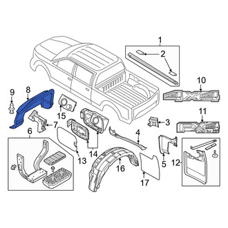 Ford OE - Rear Right Truck Bed Side Step Cover