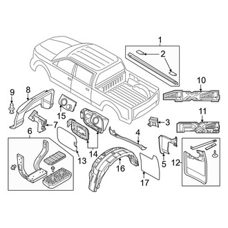 Ford OE - Pick Up Box - Exterior Trim (Regular Cab / Crew Cab)