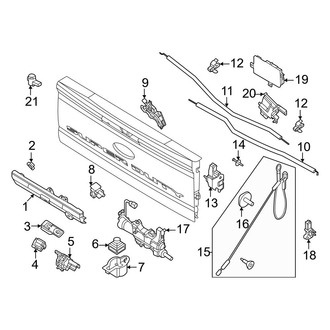 Ford OE - Tail Gate - Lock & Hardware (With Power Release), (Regular Cab / Crew Cab)