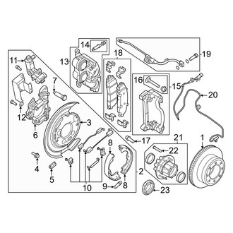 Ford OE - Rear Suspension - Brake Components (Regular Cab / Crew Cab)