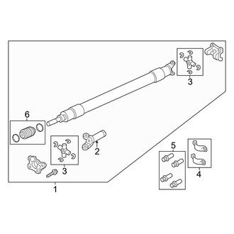 Ford OE - Rear Suspension - Drive Shaft (1-Piece), (Regular Cab / Crew Cab)