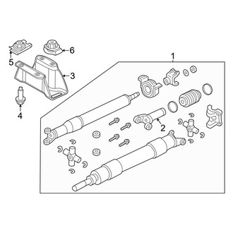 Ford OE - Rear Suspension - Drive Shaft (2-Piece), (Regular Cab / Crew Cab)