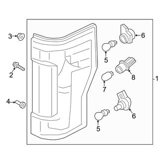 Ford OE - Rear Lamps - Tail Lamps (Halogen, W/O Blind Spot Monitor), (Regular Cab / Crew Cab)