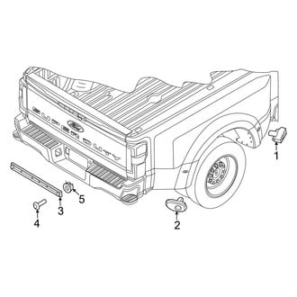 Ford OE - Rear Lamps - Marker & Signal Lamps (Regular Cab / Crew Cab)