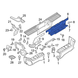 Ford OE - Rear Center Bumper Face Bar Reinforcement Beam