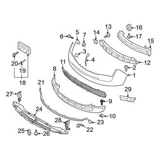Ford OE - Lower Bumper Cover Spacer Panel Screw