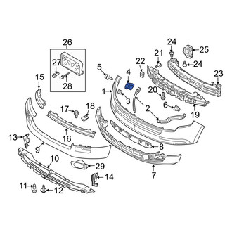 Ford OE - Front Left License Plate Bracket