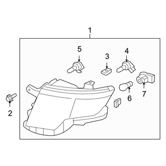 Ford OE - Front Lamps - Headlamp Components
