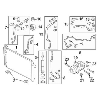 Ford OE - Air Conditioner & Heater - Condenser, Compressor & Lines
