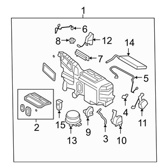 Ford OE - Air Conditioner & Heater - Evaporator Components (W/O Dual Zone)