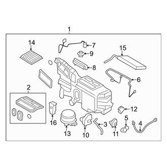 Ford OE - Air Conditioner & Heater - Evaporator Components (With Dual Zone)