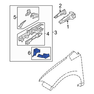 Ford OE - Front Right Frame Side Member Reinforcement