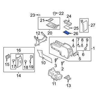 Ford OE - Rear Right 12 Volt Accessory Power Outlet Cover