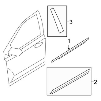 Ford OE - Front Door - Exterior Trim