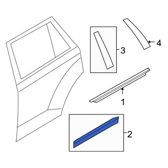 Ford OE - Rear Left Lower Door Molding