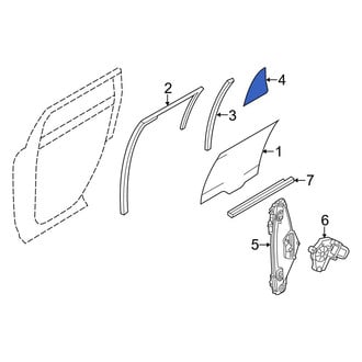 Ford OE - Rear Left Door Glass