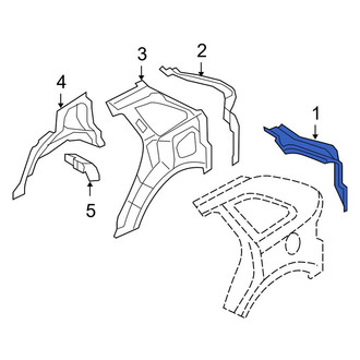 Ford OE - Right Roof Side Rail Reinforcement