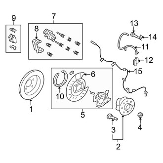 Ford OE - Rear Suspension - Brake Components (AWD)