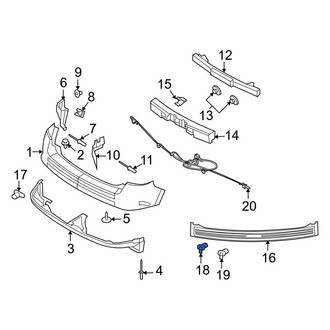 Ford OE - Rear Right Outer Bumper Cover Bracket