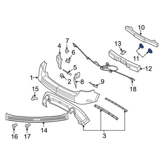 Ford OE - Rear Bumper Impact Bar Nut