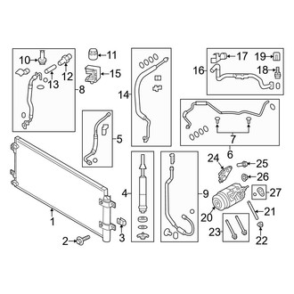 Ford OE - Air Conditioner & Heater - Condenser, Compressor & Lines (2.0L)