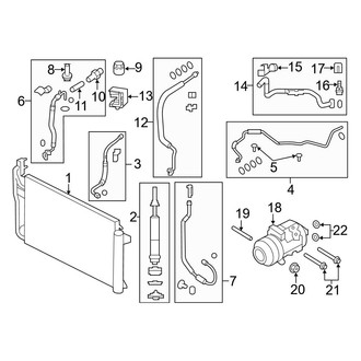 Ford OE - Air Conditioner & Heater - Condenser, Compressor & Lines