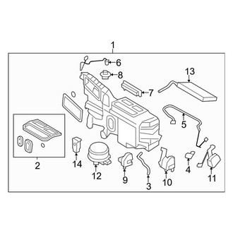 Ford OE - Air Conditioner & Heater - Evaporator Components (W/O Dual Zone, W/O Humidity Sensor)
