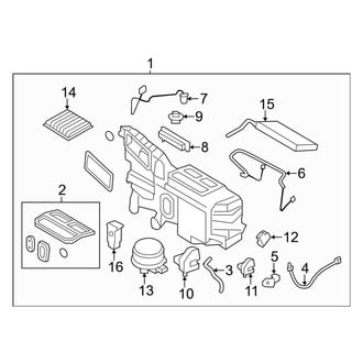 Ford OE - Air Conditioner & Heater - Evaporator Components (With Dual Zone, With Humidity Sensor)