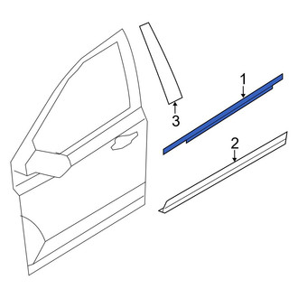 Ford OE - Front Left Door Window Belt Weatherstrip