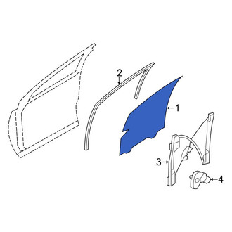 Ford OE - Front Right Door Glass