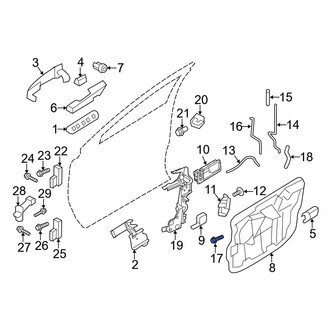 Ford OE - Door Lock Rod Clip