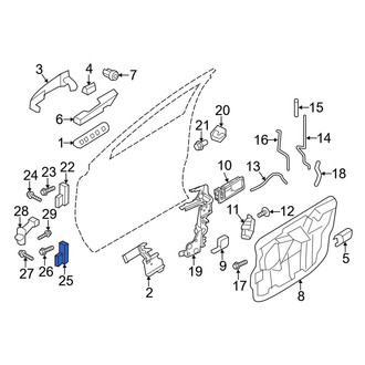 Ford OE - Front Right Lower Door Hinge