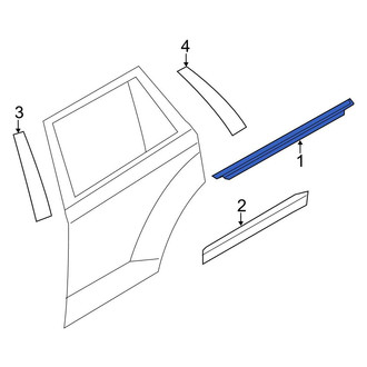 Ford OE - Rear Right Door Window Belt Weatherstrip