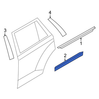 Ford OE - Front Left Lower Door Molding